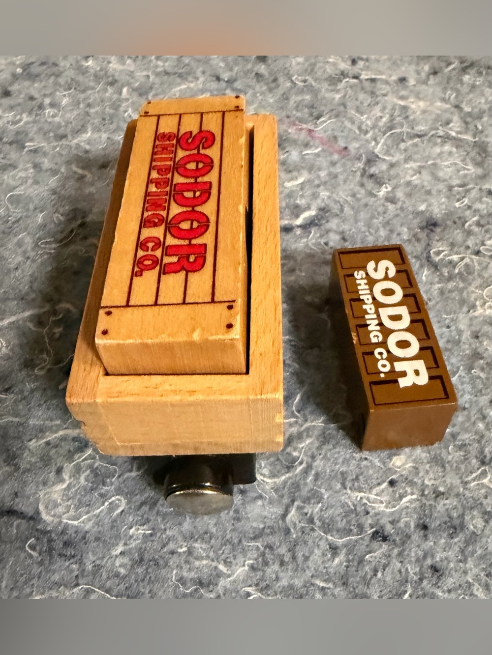 Sodor Shipping CO.  Wooden Cargo Wagon - Natural Wood)